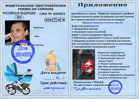 Права на коляску на свадьбе Права на коляску на свадьбе