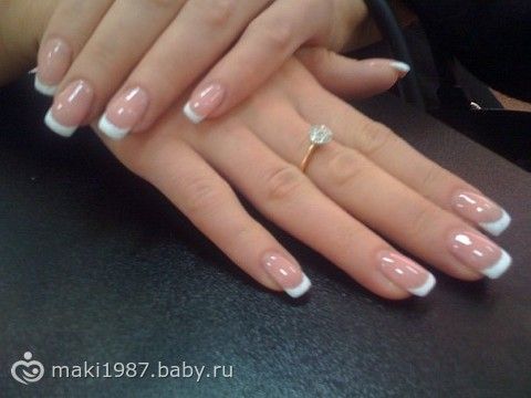 Как сделать укрепление ногтей с френчем