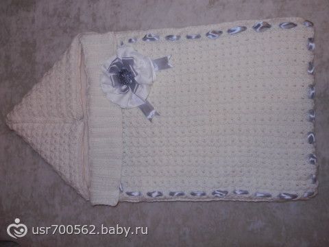 Вязанный конверт на выписку