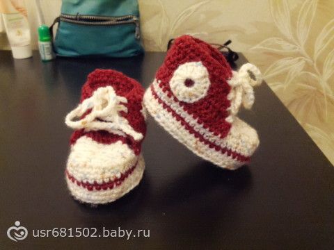 Как связать кеды крючком шаг за шагом Как связать кеды крючком шаг за шагом