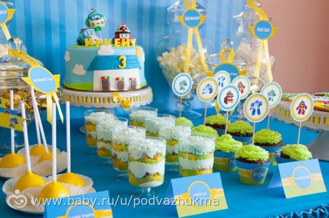 День рождения в стиле поли робокар своими руками 33