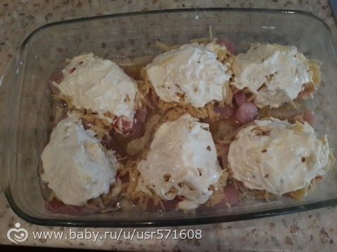 Курица под картофельной шубой