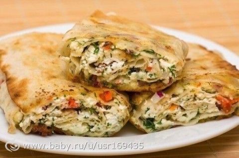 Лаваш с помидорами и сыром