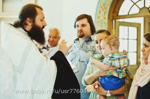 Крещение Семена в Храме на Холмах, Крылатское