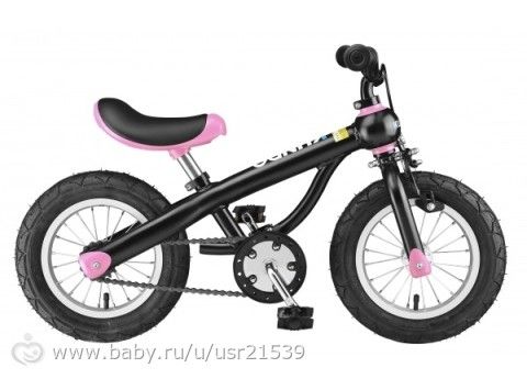 Беговел-велосипед &quot;2 в 1&quot; от 3 лет SmartTrail 12 Pink, Kundo (Смарт Трэйл 12 Кундо)