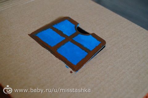 Гараж из коробки для игрушечной машинки