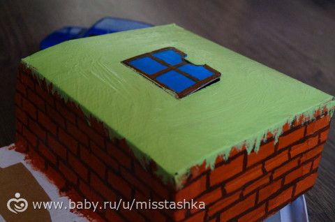 Гараж из коробки для игрушечной машинки