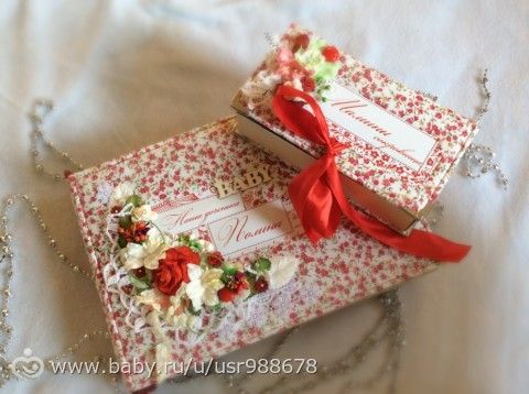 Необычный !красный!альбом первого годика малышки Полины!!!