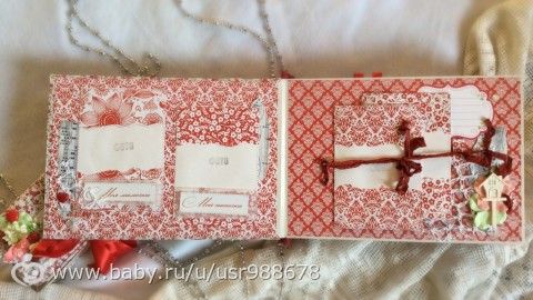 Необычный !красный!альбом первого годика малышки Полины!!!