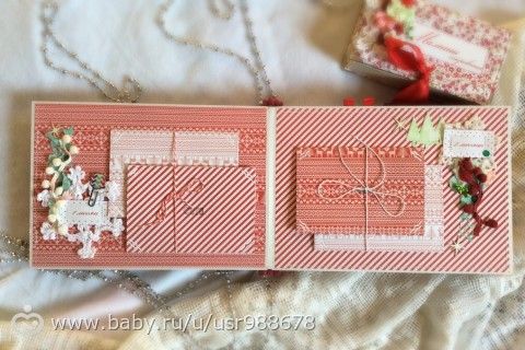 Необычный !красный!альбом первого годика малышки Полины!!!