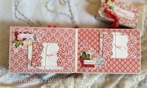 Необычный !красный!альбом первого годика малышки Полины!!!