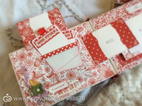 Необычный !красный!альбом первого годика малышки Полины!!!