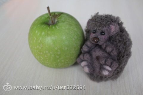 Некоторые из моих работ. Ёжики. Сухое валяние