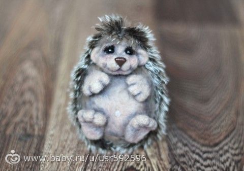 Некоторые из моих работ. Ёжики. Сухое валяние