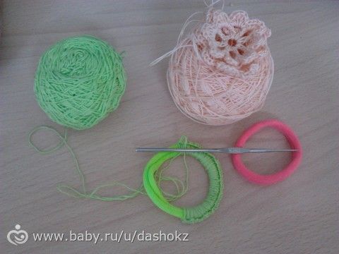 резиночки для волос (крючком)