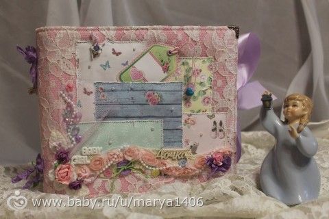 Альбом для девочки. Почти шебби шик.