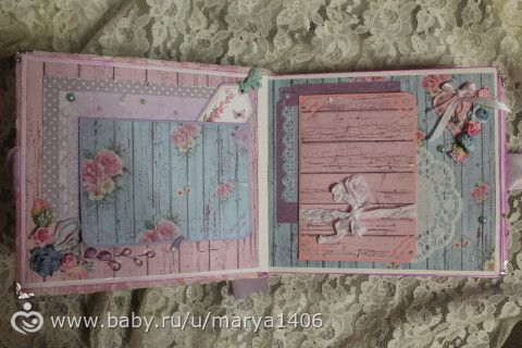 Альбом для девочки. Почти шебби шик.