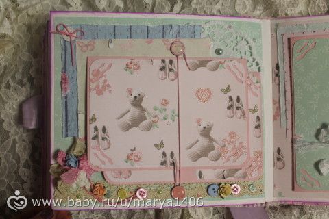 Альбом для девочки. Почти шебби шик.