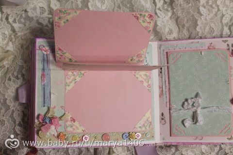 Альбом для девочки. Почти шебби шик.