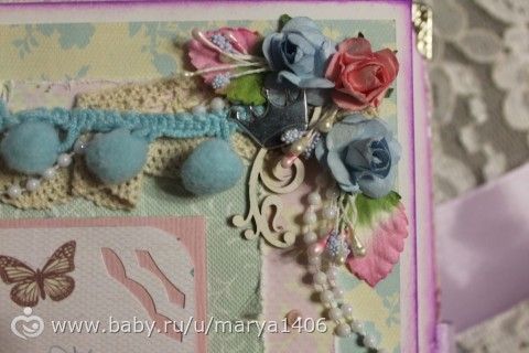 Альбом для девочки. Почти шебби шик.