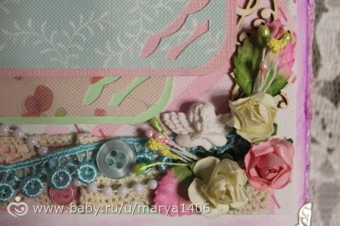 Альбом для девочки. Почти шебби шик.