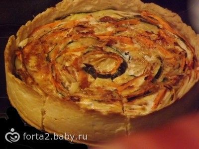 Вот такой пирог сегодня был испечен (с цукини и морковью)