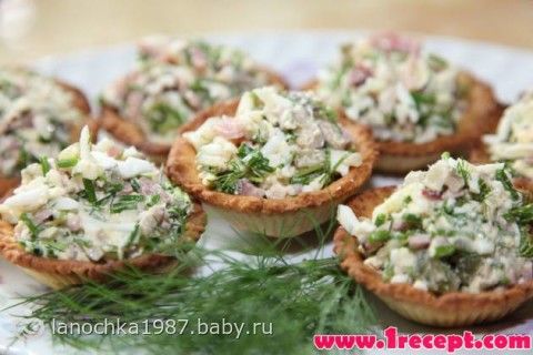 Фото-рецепты тарталетки с салатом