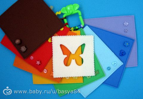Радужные карточки из фетра