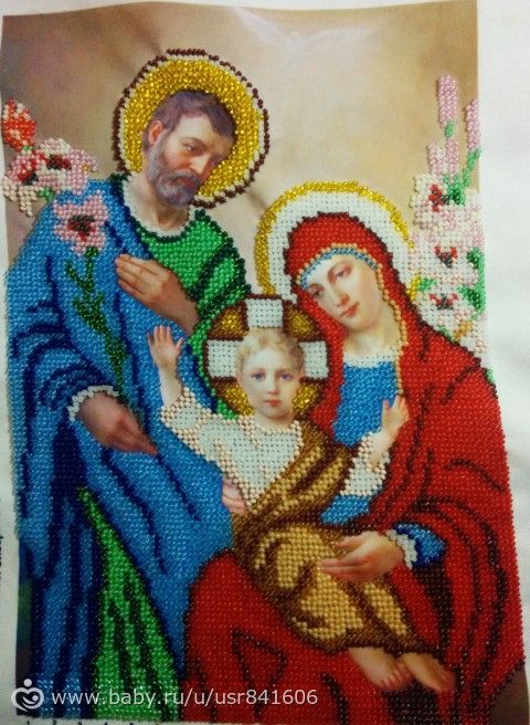 закончила вышивку бисером